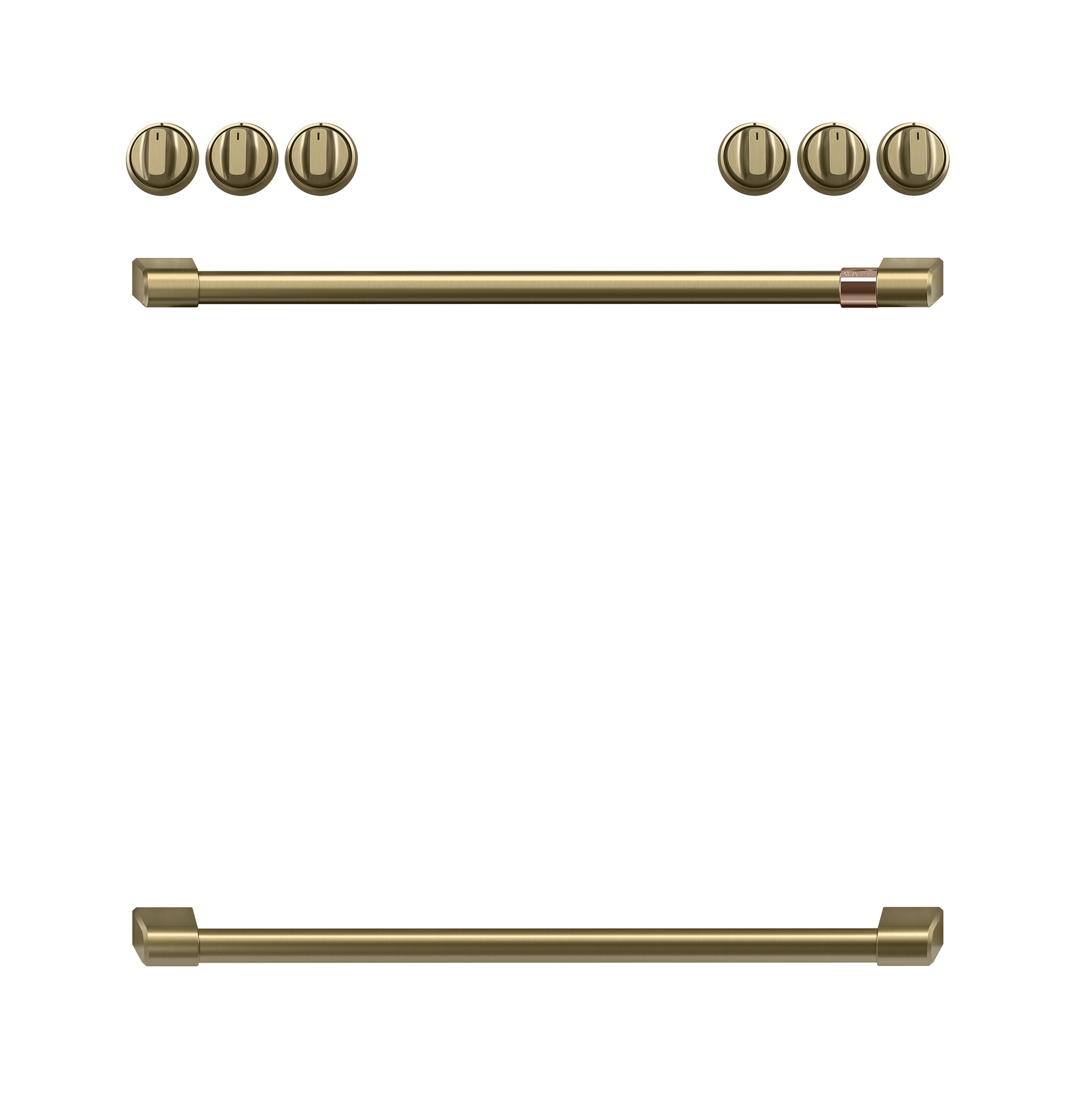 Cafe 30-in Electric range Handle and knob kit ( Brushed Brass )