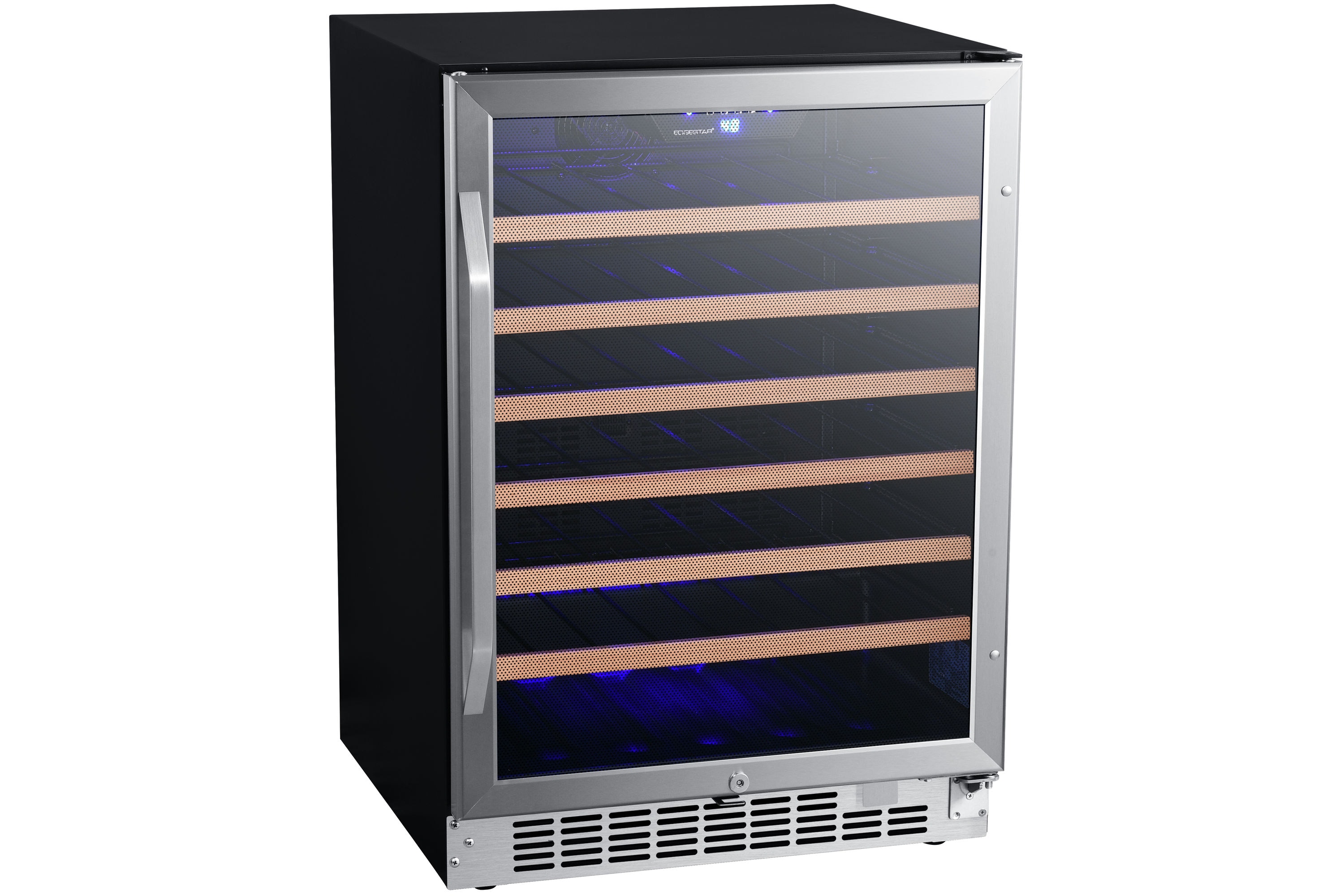 EdgeStar 23.5-in W 53 -Bottles Stainless Steel Built-in/Freestanding Indoor Wine Cooler