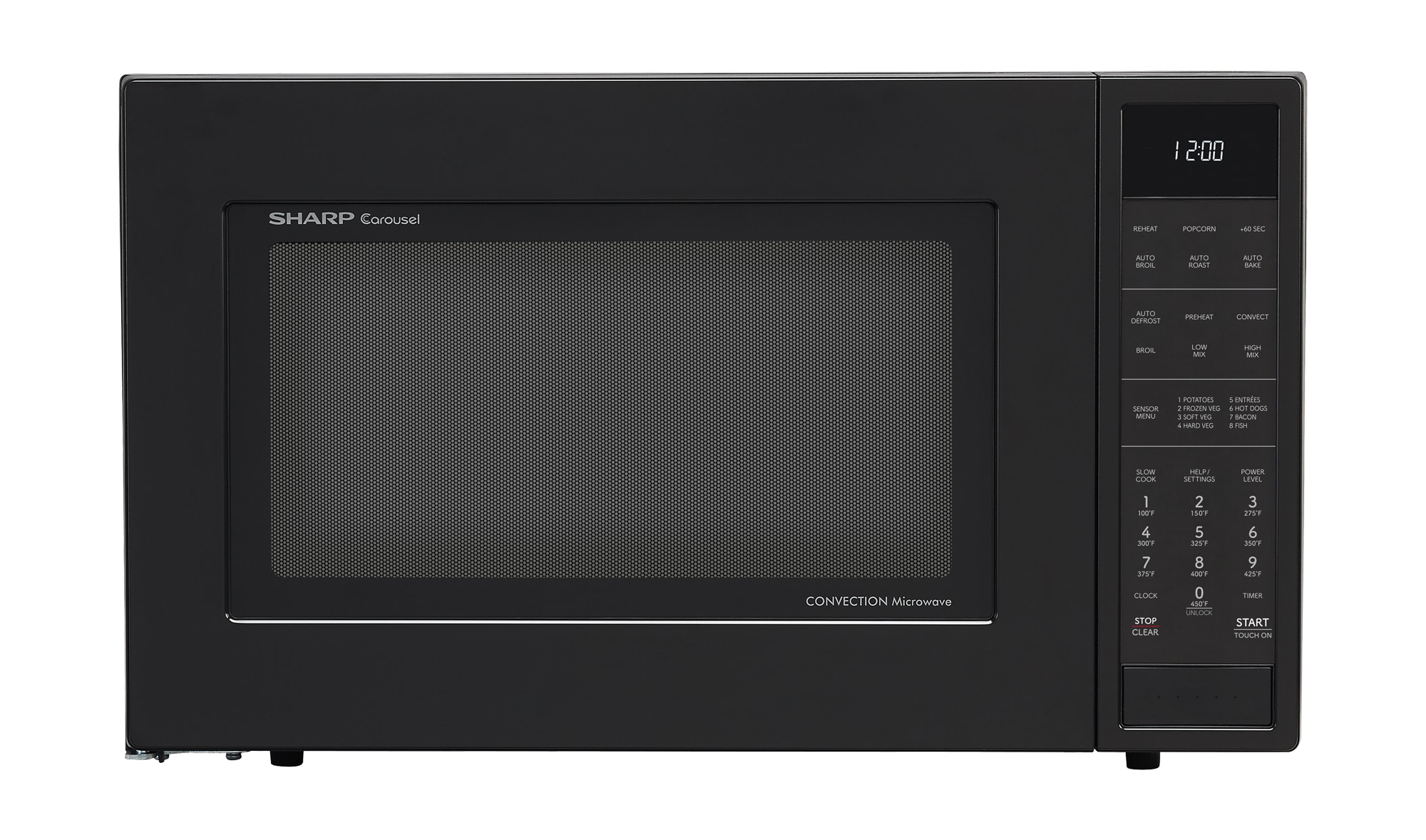 Sharp 1 5 cu ft Medium 900 Watt Sensor Cooking Controls Countertop Microwave Black