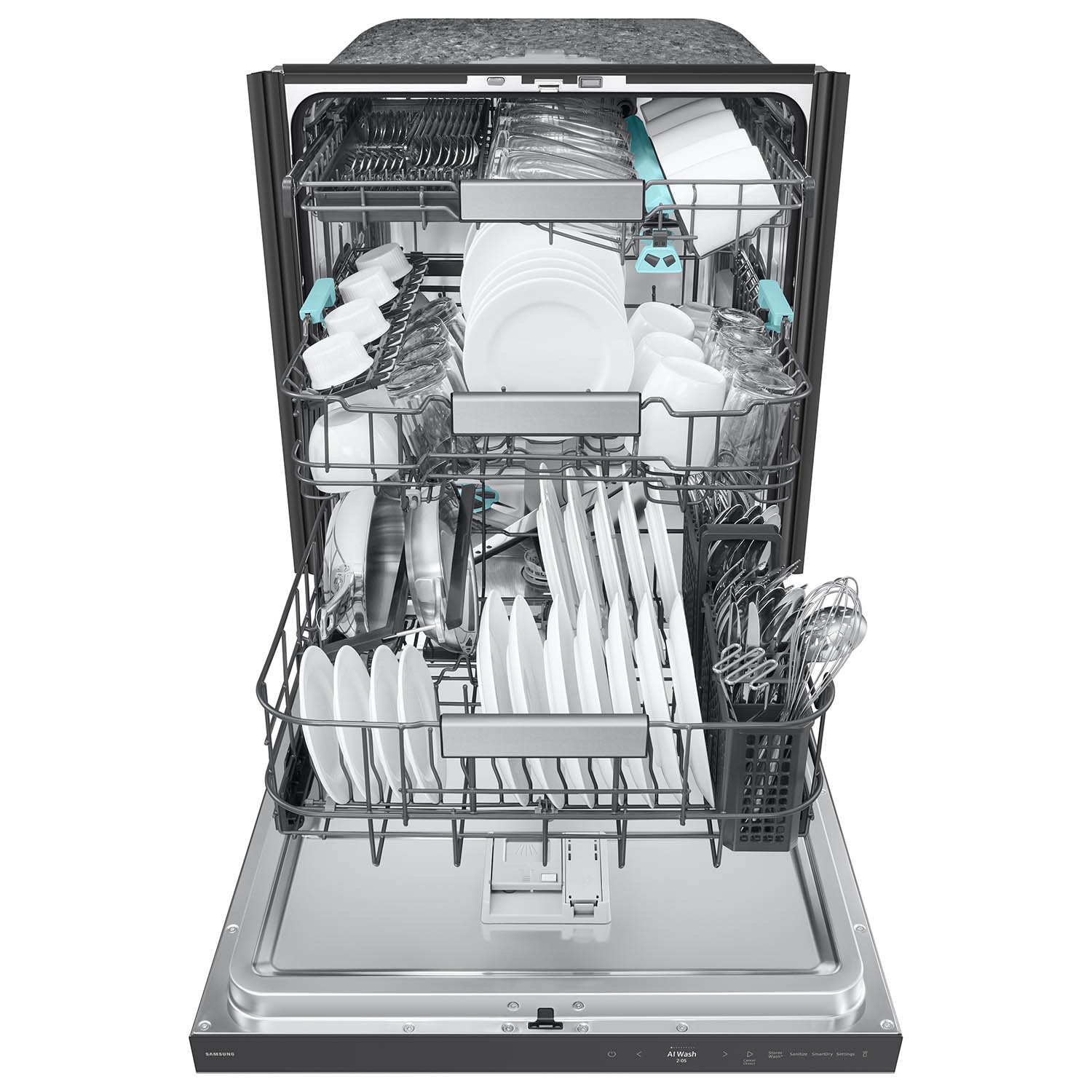 Samsung Bespoke Smart 38 dBA Dishwasher with StormWash and Smart Dry in Stainless Steel