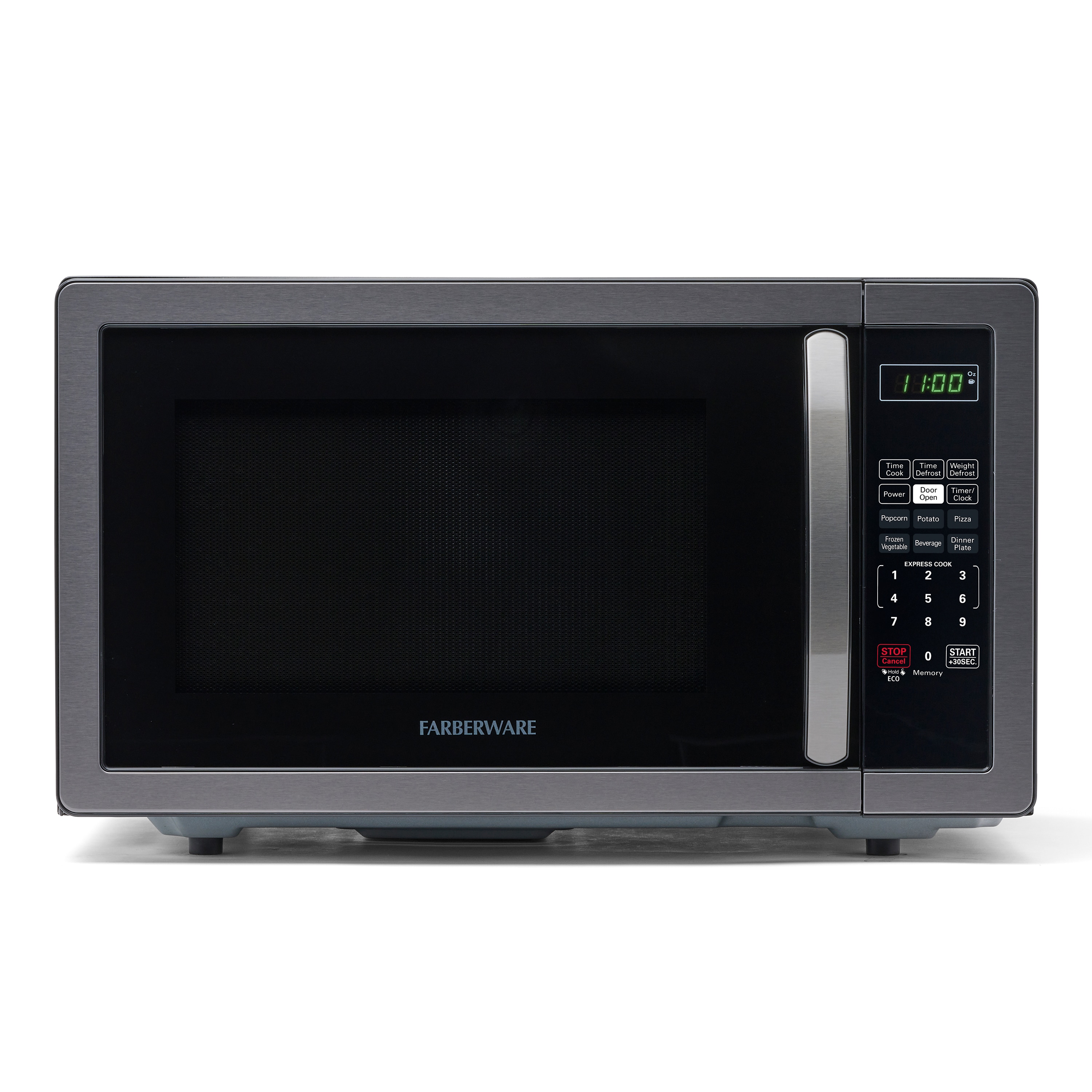 Farberware Classic 1 1 Cu Ft 1000 Watt Microwave Oven Black Stainless Steel