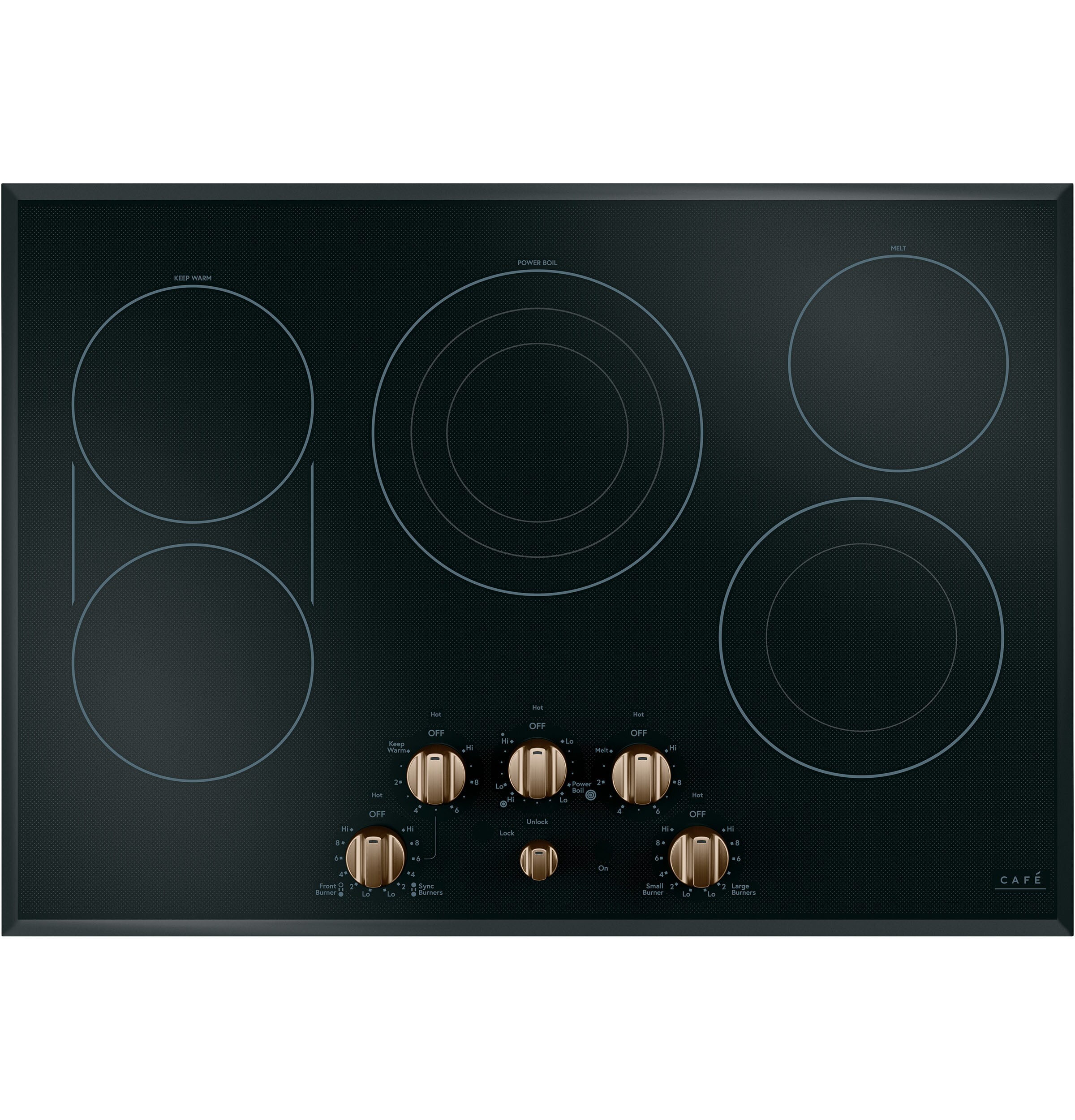 Cafe 30-in Electric cooktop Knob kit ( Brushed Bronze )