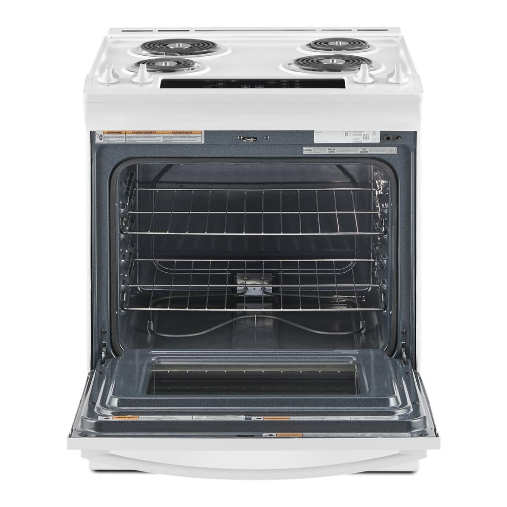 Whirlpool 30-in 4 burners 4.8-cu ft Slide-In Electric Range White )