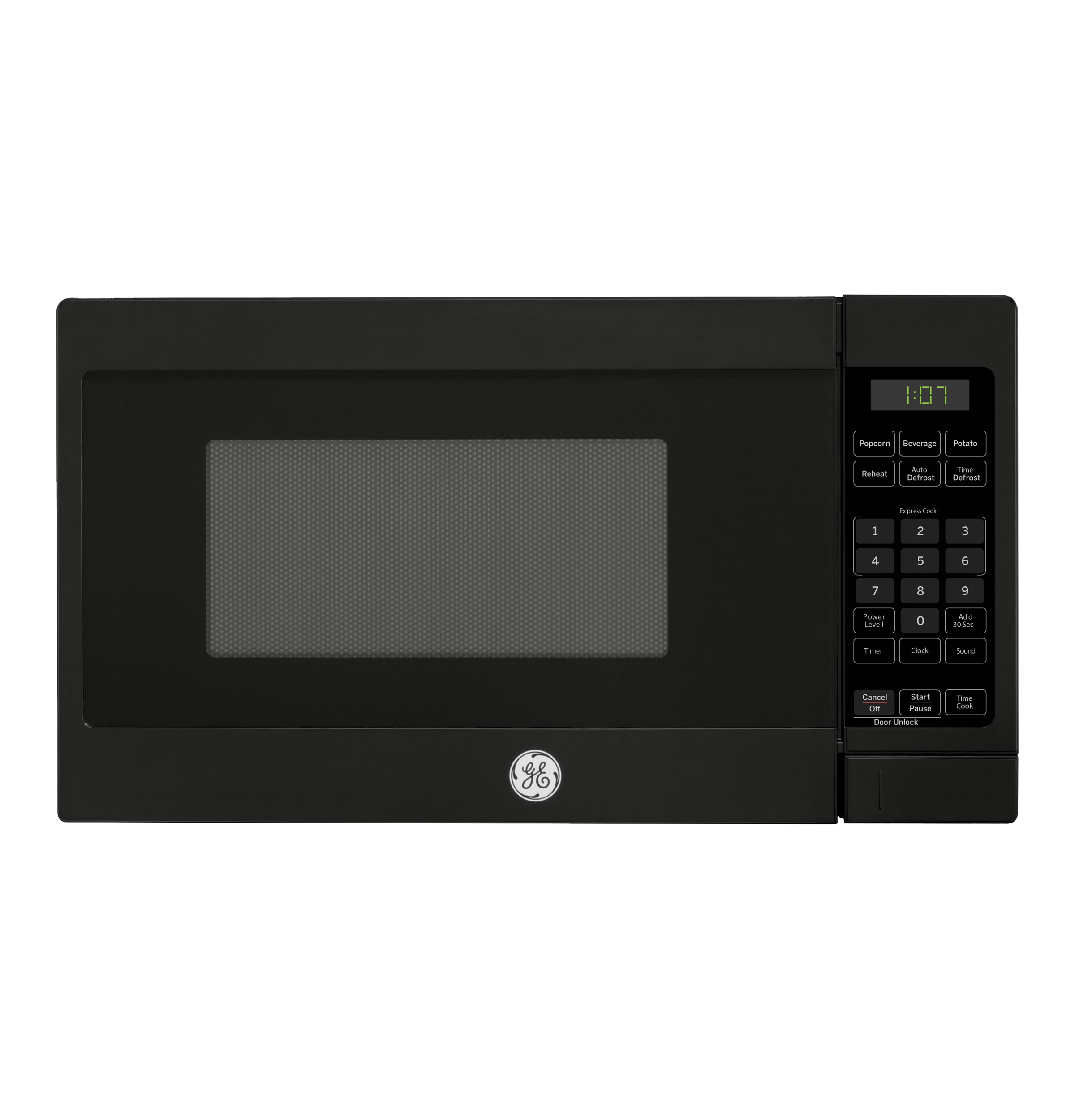 GE 0 7 cu ft Small 700 Watt Countertop Microwave Black