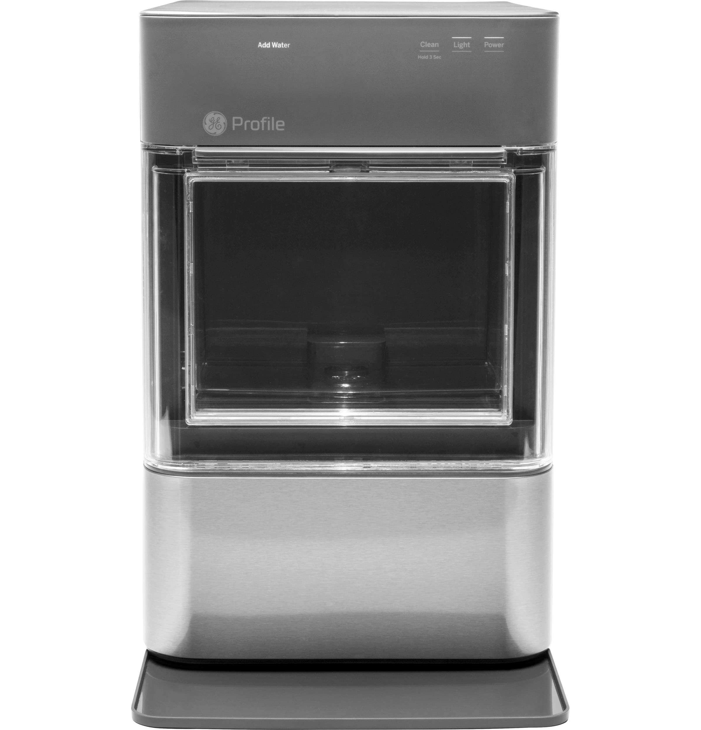 GE Profile Opal 24 lb Drop down Door Portable Countertop Nugget Ice Maker Stainless Steel