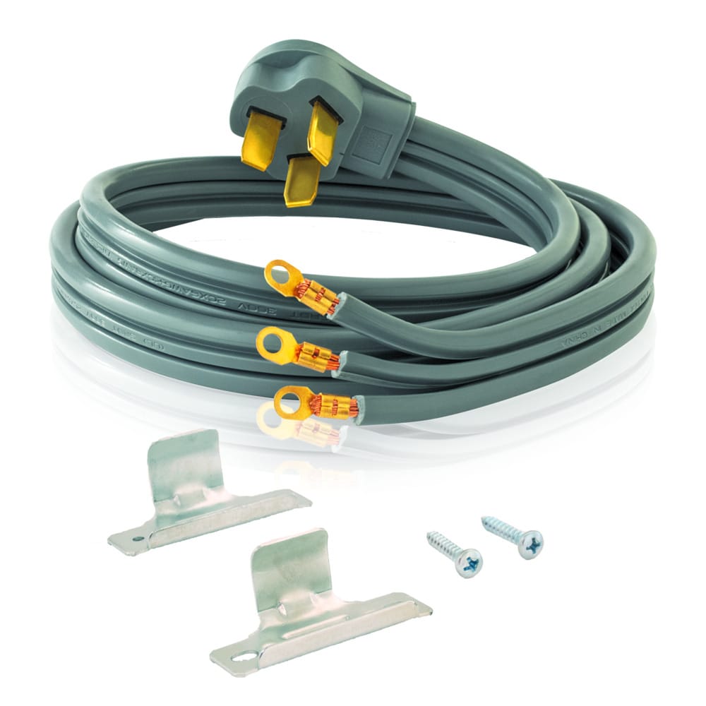 EASTMAN 6-ft 40 -Amp 3 -Prong Gray Range Appliance Power Cord