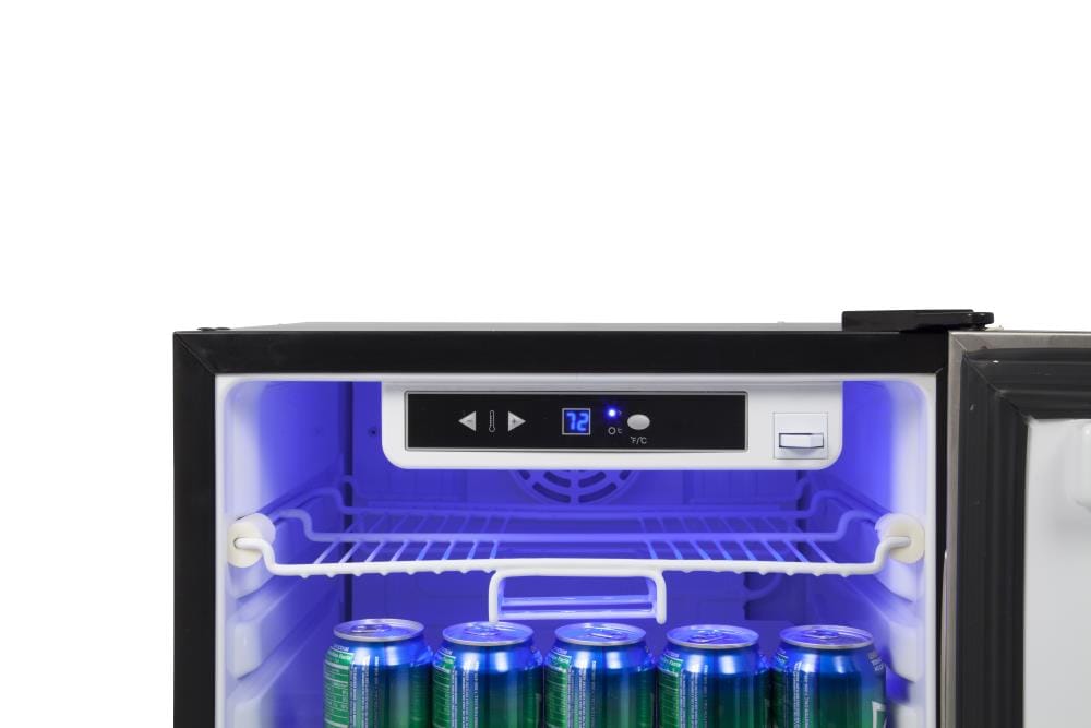 EdgeStar 17.7-in W 113 -Can Capacity Stainless Steel Freestanding Indoor Beverage Refrigerator