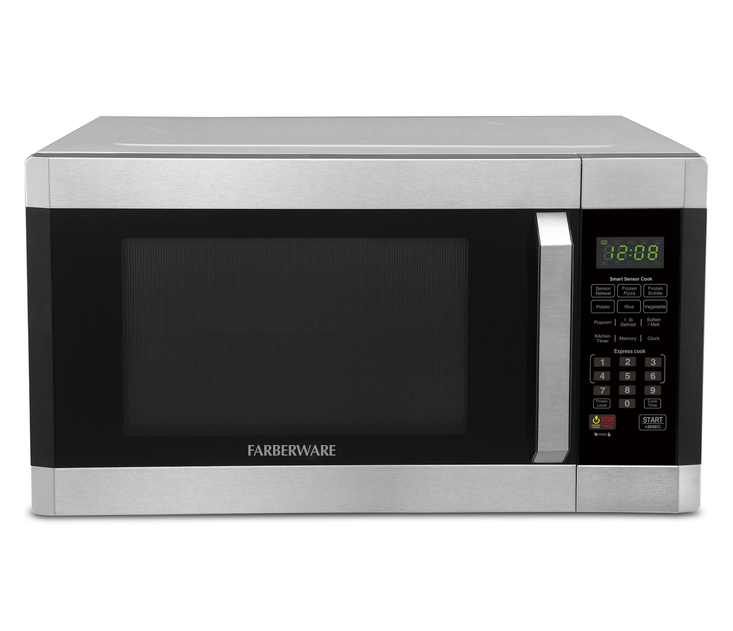 Farberware 1 6 cu ft 1100 Countertop Microwave Stainless Steel Platinum