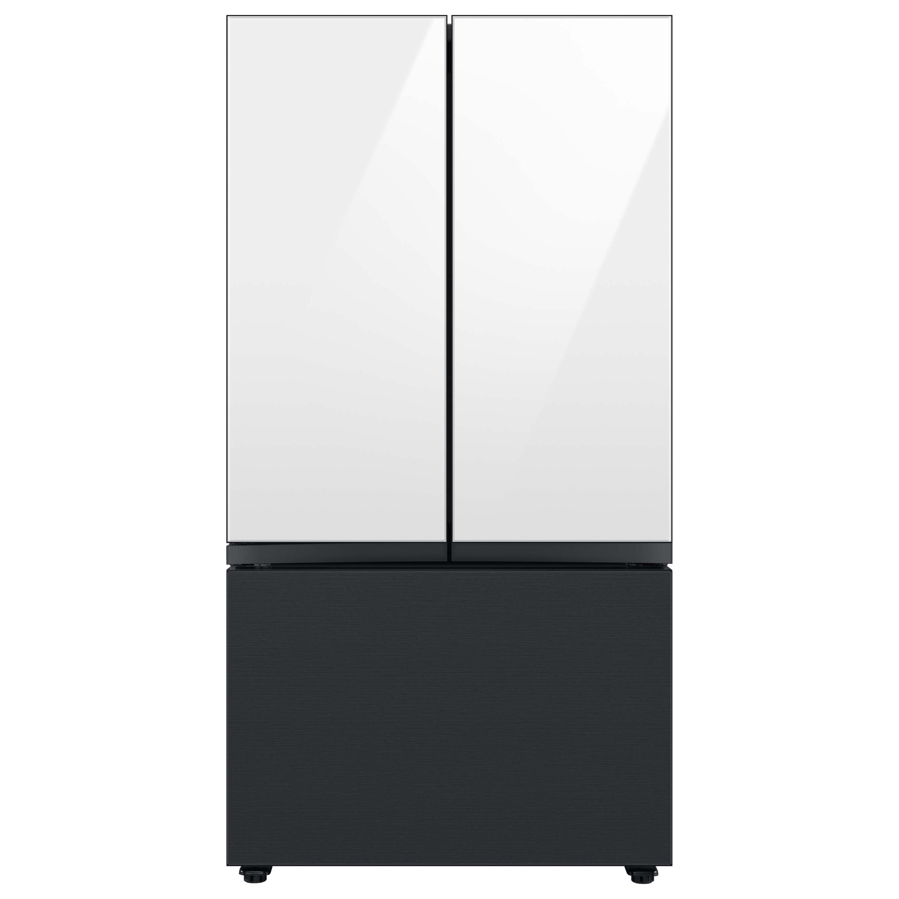 Samsung Bespoke 3-door French Door Refrigerator Bottom Panel In Matte Black Steel