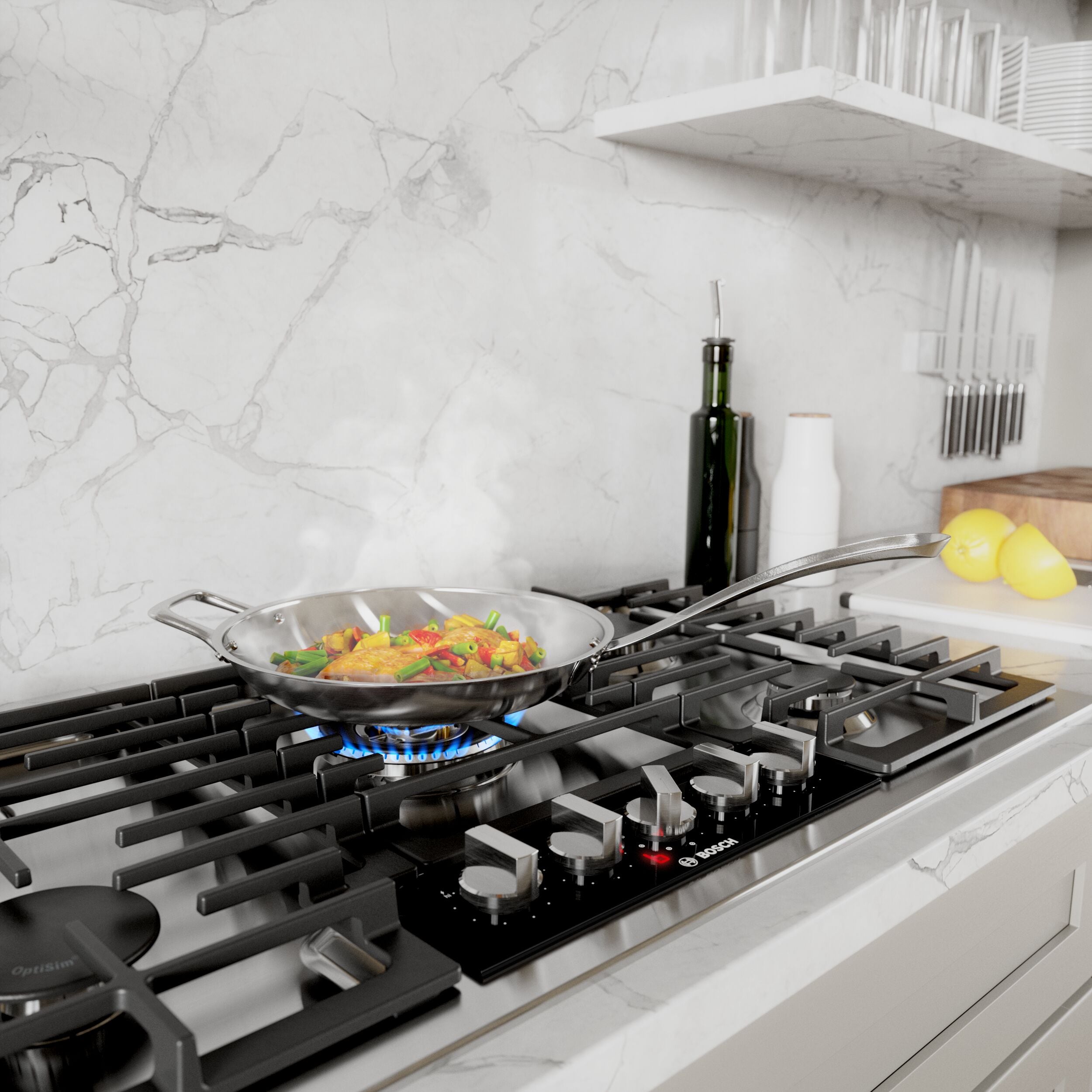 Bosch Benchmark Series 36-in 5 burners Stainless steel Gas Cooktop