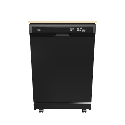 Whirlpool 24 125 in 64 Decibel Black Portable Dishwasher