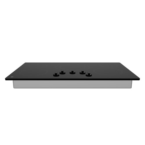 GE 36-in 5 burners Smooth Surface (Radiant) Black Electric Cooktop