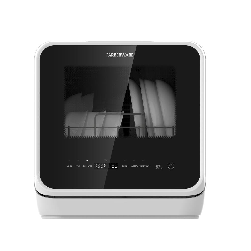 Farberware 16 5 in 62 Decibel Portable Dishwasher White ENERGY STAR
