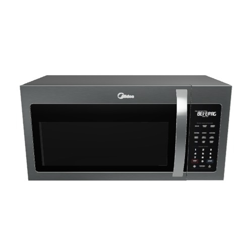 Midea 1 9 cu ft 1000 Watt Over the Range Microwave with Sensor Cooking Stainless Steel