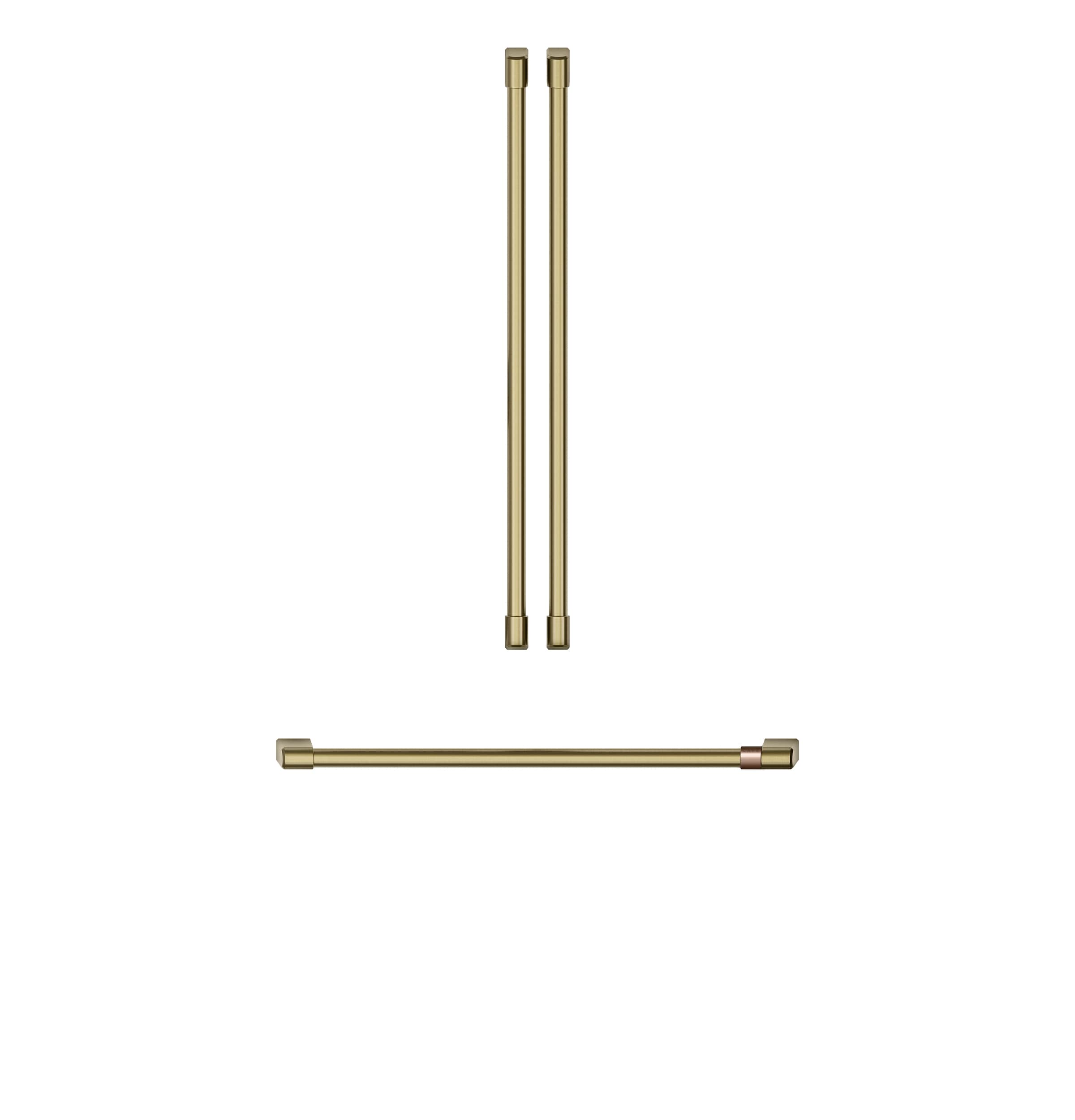 Cafe French Door Refrigerator 3 Piece Handle Kit- Brushed Brass