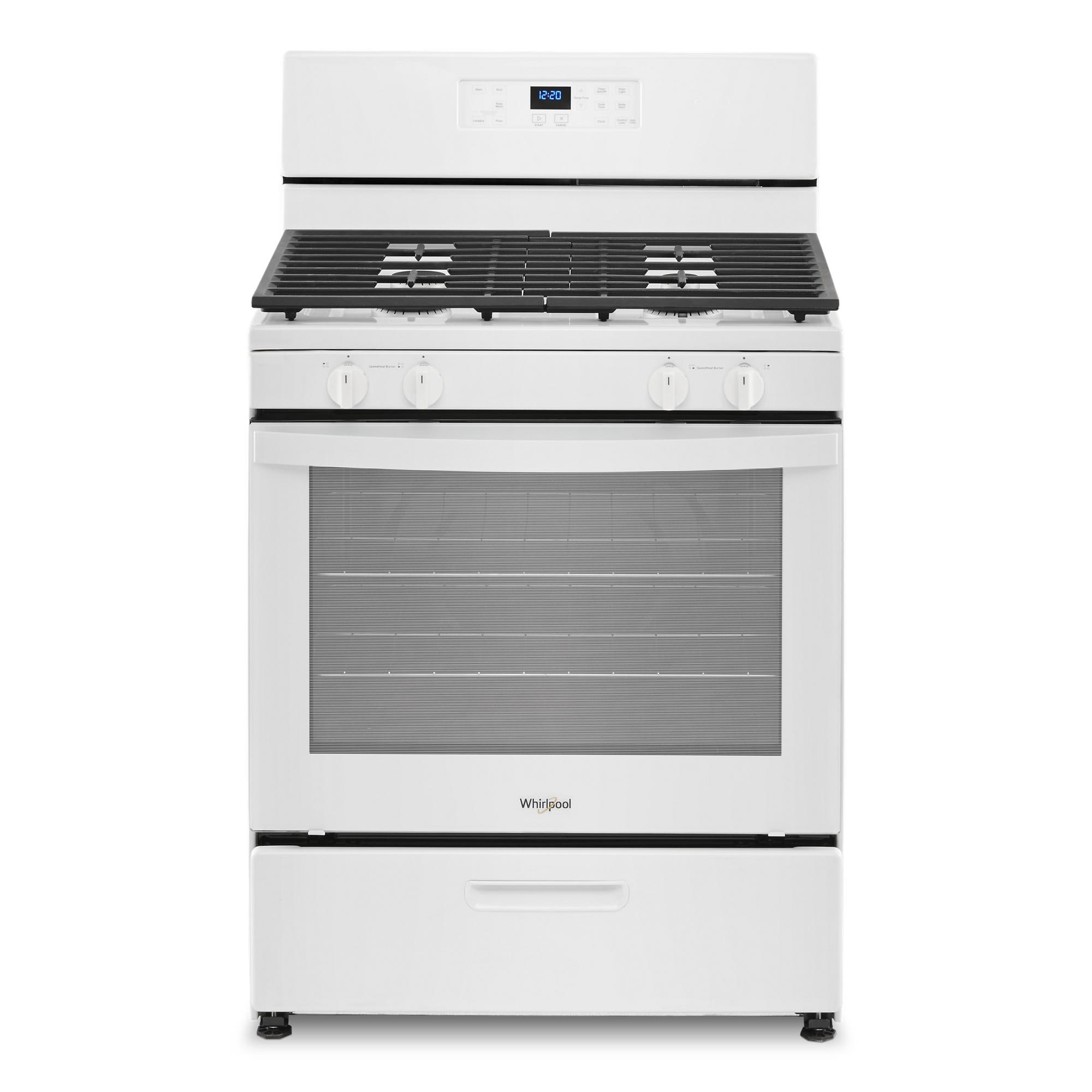 Whirlpool 30-in 4 burners 5.1-cu ft Freestanding Natural Gas Range ( White )