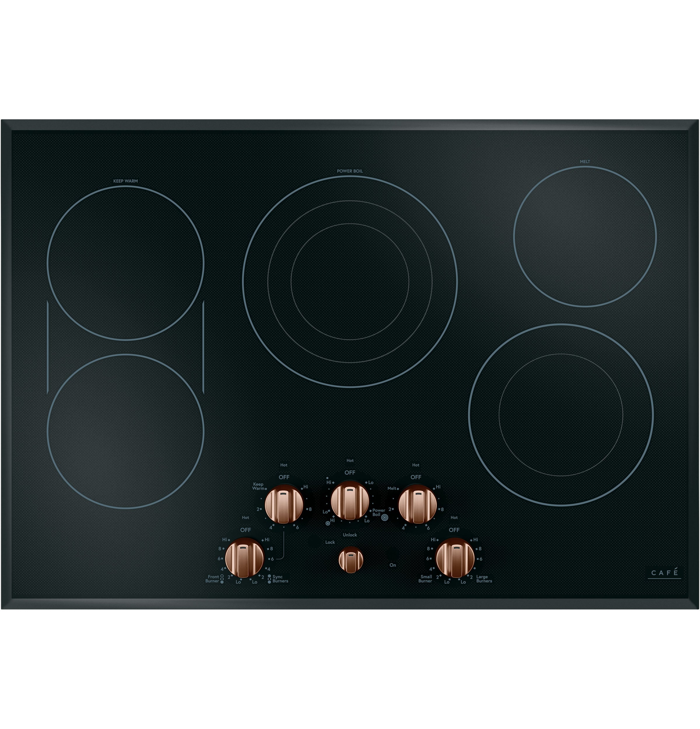Cafe 30-in Electric cooktop Knob kit ( Brushed Copper )