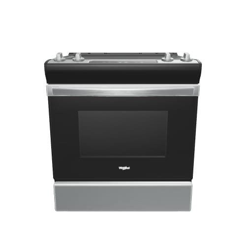 Whirlpool 30-in Glass Top 4 burners 4.8-cu ft Slide-In Electric Range ( Stainless Steel )