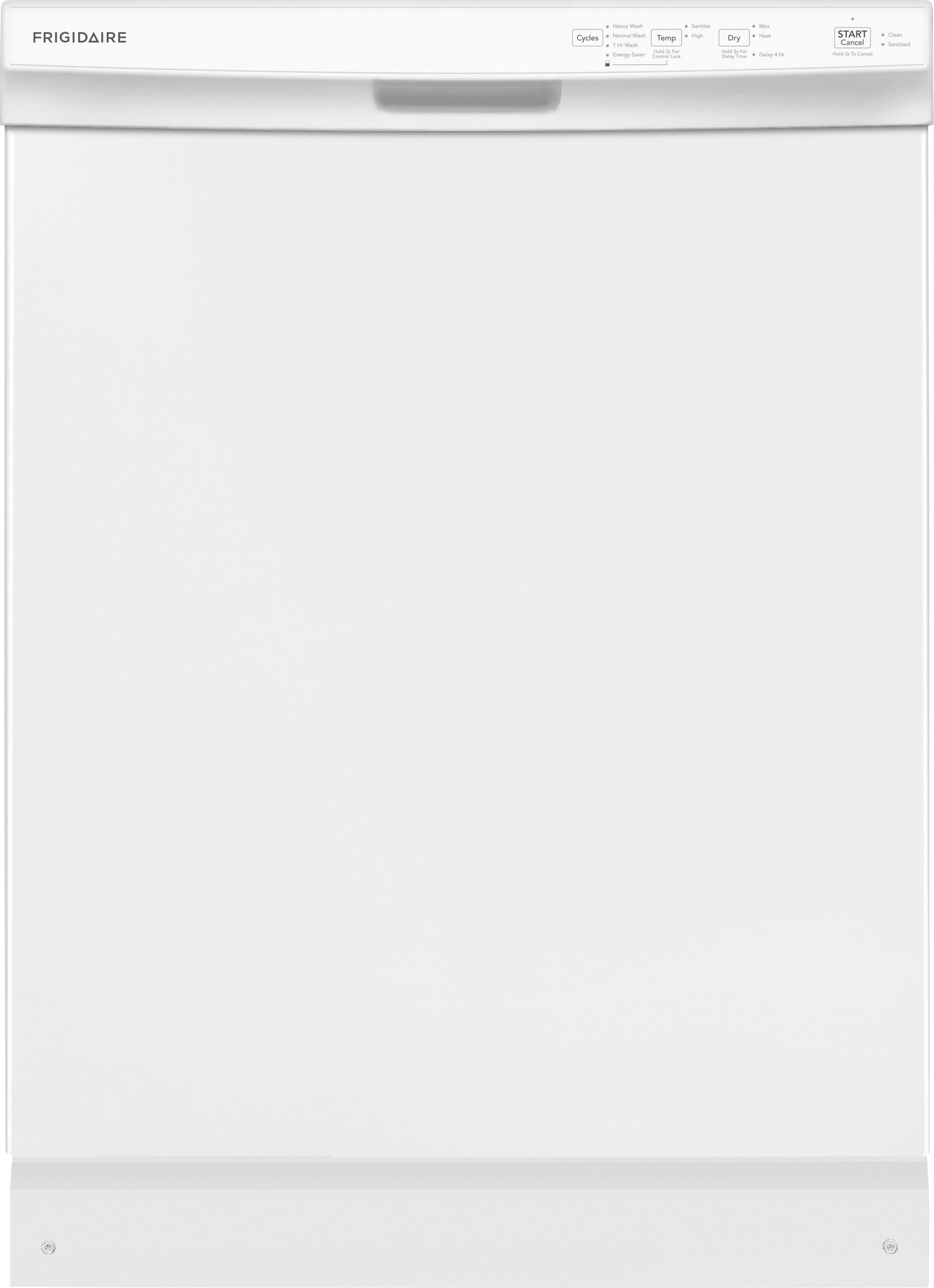 Frigidaire Front Control 24 in Built In Dishwasher White ENERGY STAR 54 dBA
