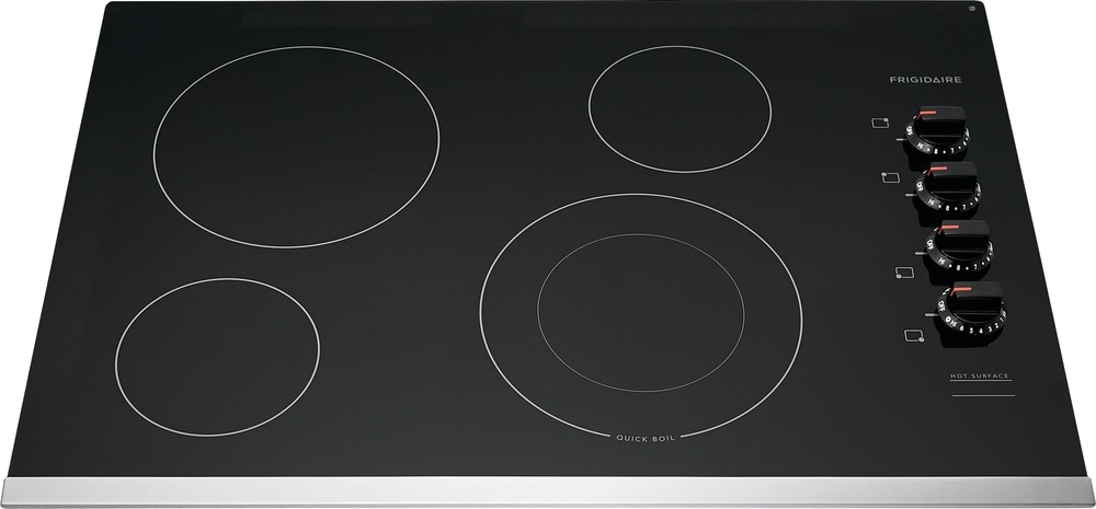 Frigidaire 30-in 4 burners Smooth Surface (Radiant) Stainless steel Electric Cooktop