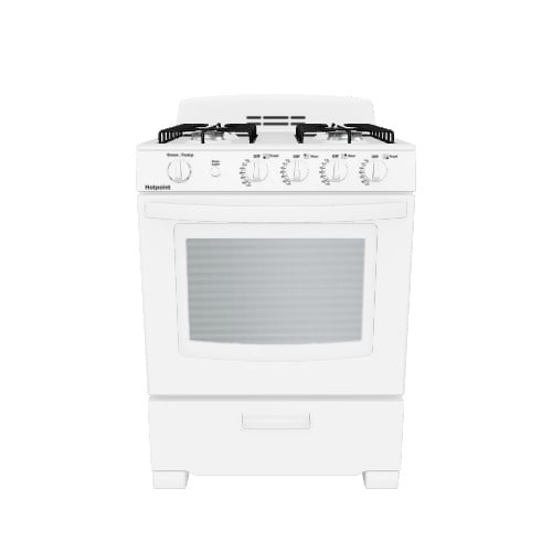 Hotpoint 24-in 4 burners 2.9-cu ft Freestanding Natural Gas Range ( White )
