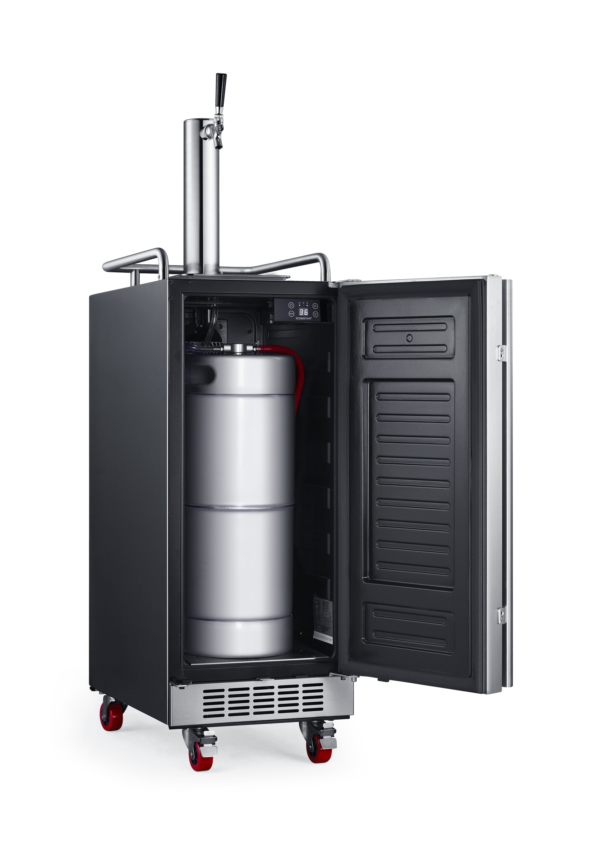 EdgeStar Single tap Quarter-barrel keg Stainless steel Manual Built-in/Freestanding Beer kegerator