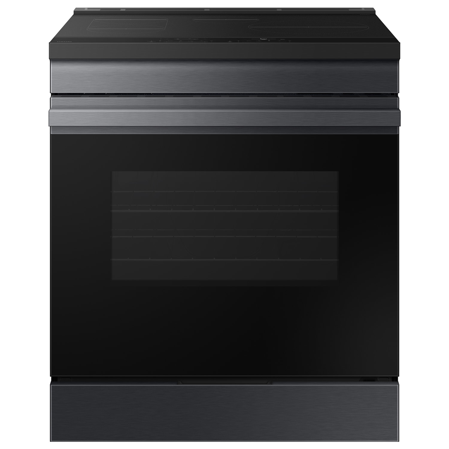 Samsung Bespoke 30-in 4 Burners 6.3-cu ft Slide-in Single Induction Range (Matte Black Steel)