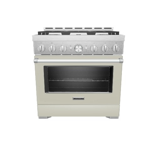 KitchenAid 36-in 6 burners 5.1-cu ft Convection Oven Freestanding Natural Gas Range ( Avocado Cream )