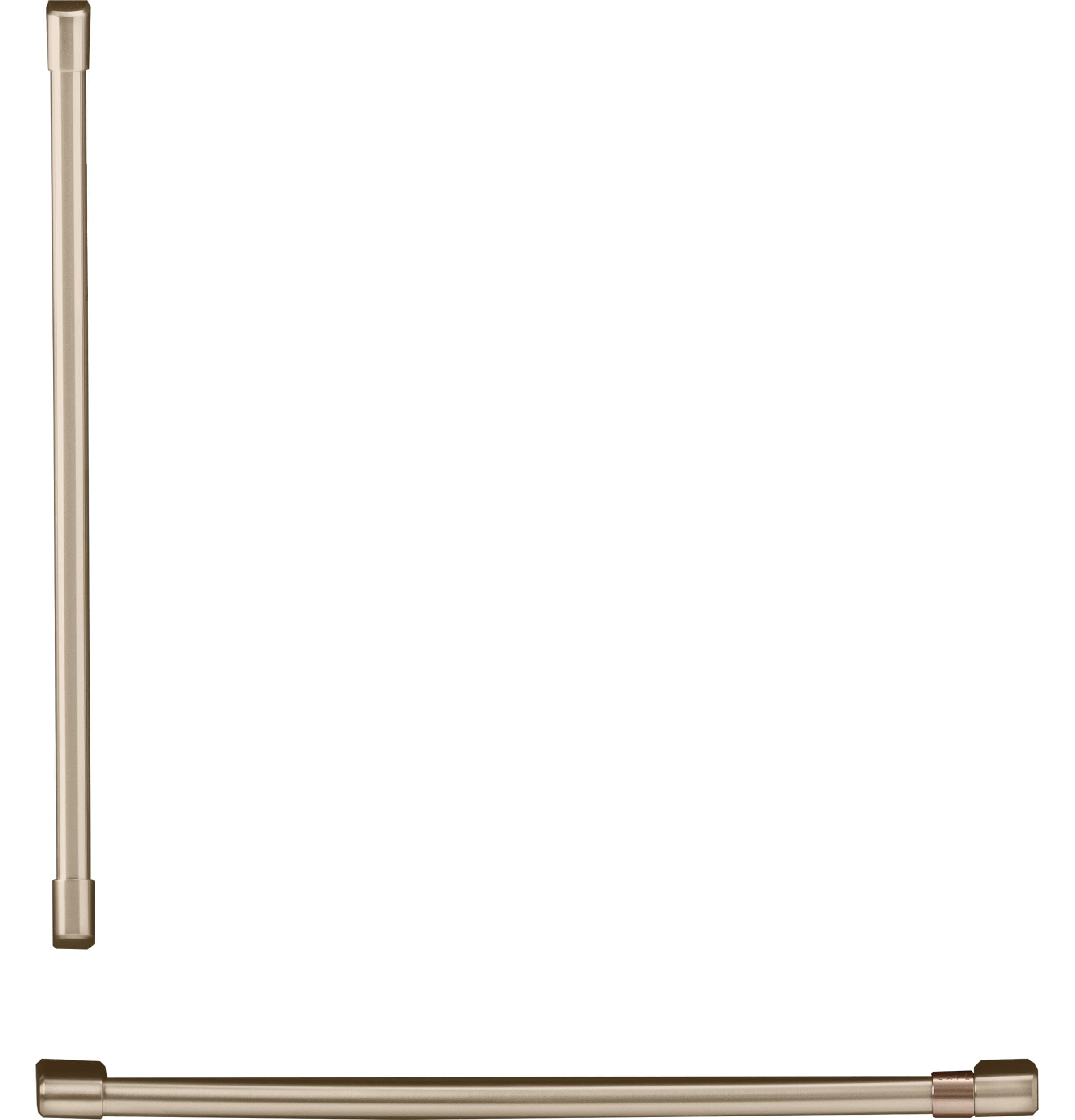 Cafe Built In Bottom Mount Refrigerator 2 Piece Handle Kit Brushed Bronze