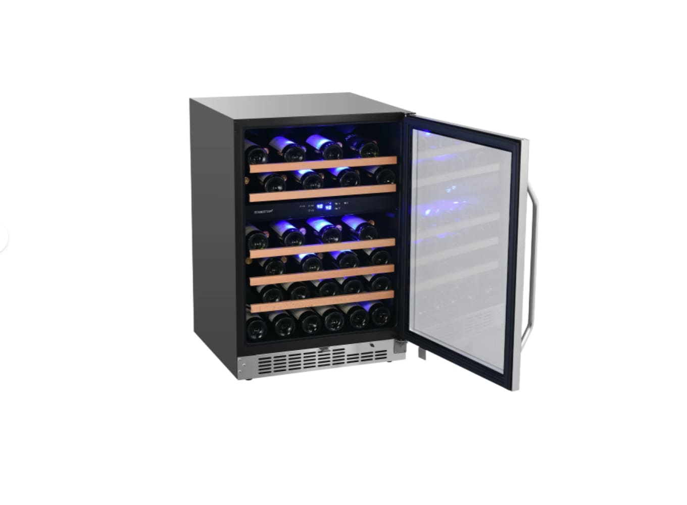 EdgeStar 23.5-in W 46 -Bottles Stainless Steel Dual Zone Cooling Built-in/Freestanding Indoor Wine Cooler