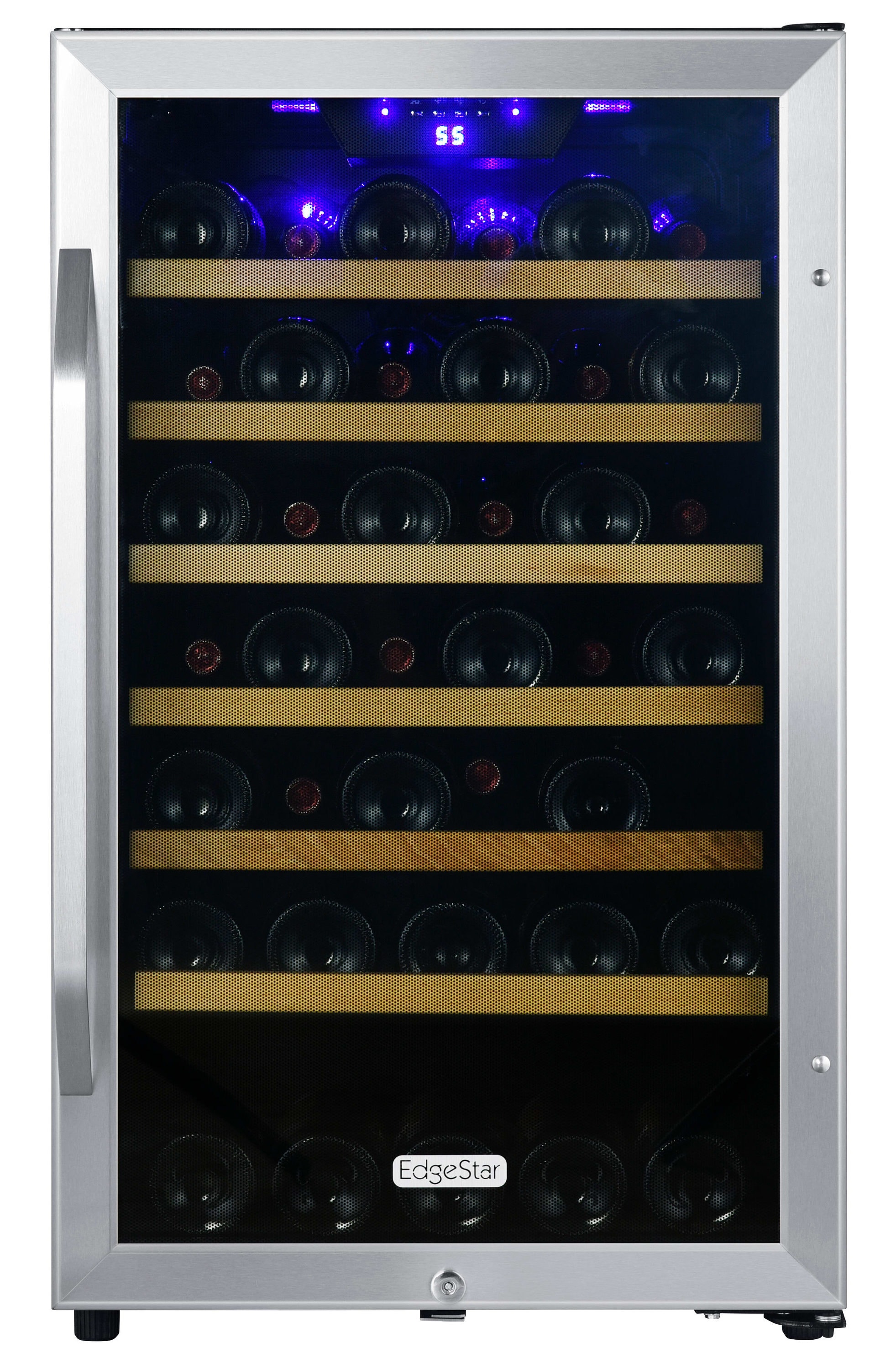 EdgeStar 19.375-in W 44 -Bottles Stainless Steel Freestanding Indoor Wine Cooler