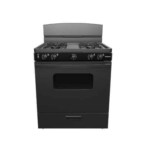Hotpoint 30-in 4 burners 4.8-cu ft Freestanding Natural Gas Range ( Black )