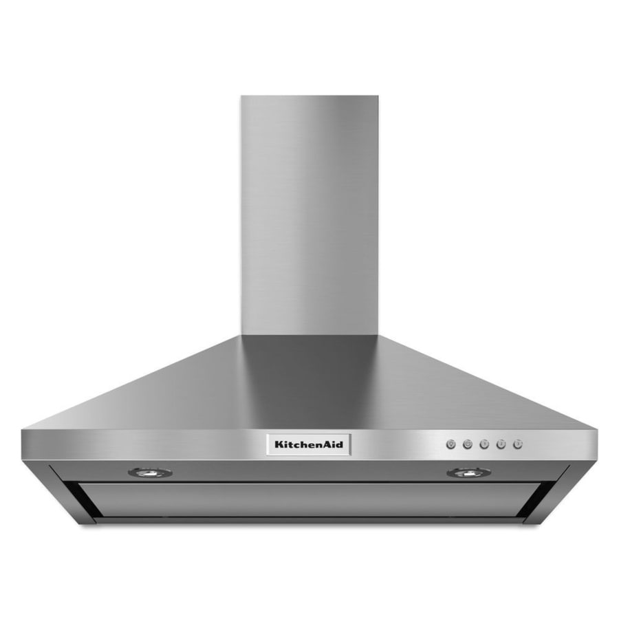 KitchenAid Convertible Stainless Steel Wall Mounted Range Hood Common 30 Inch Actual 30 in