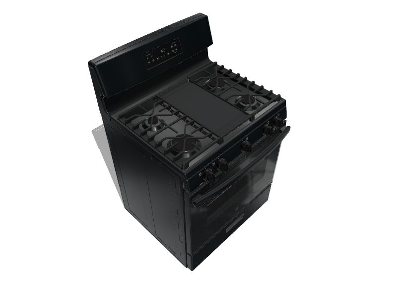 GE 30-in 5 burners 5-cu ft Freestanding Natural Gas Range ( Black )