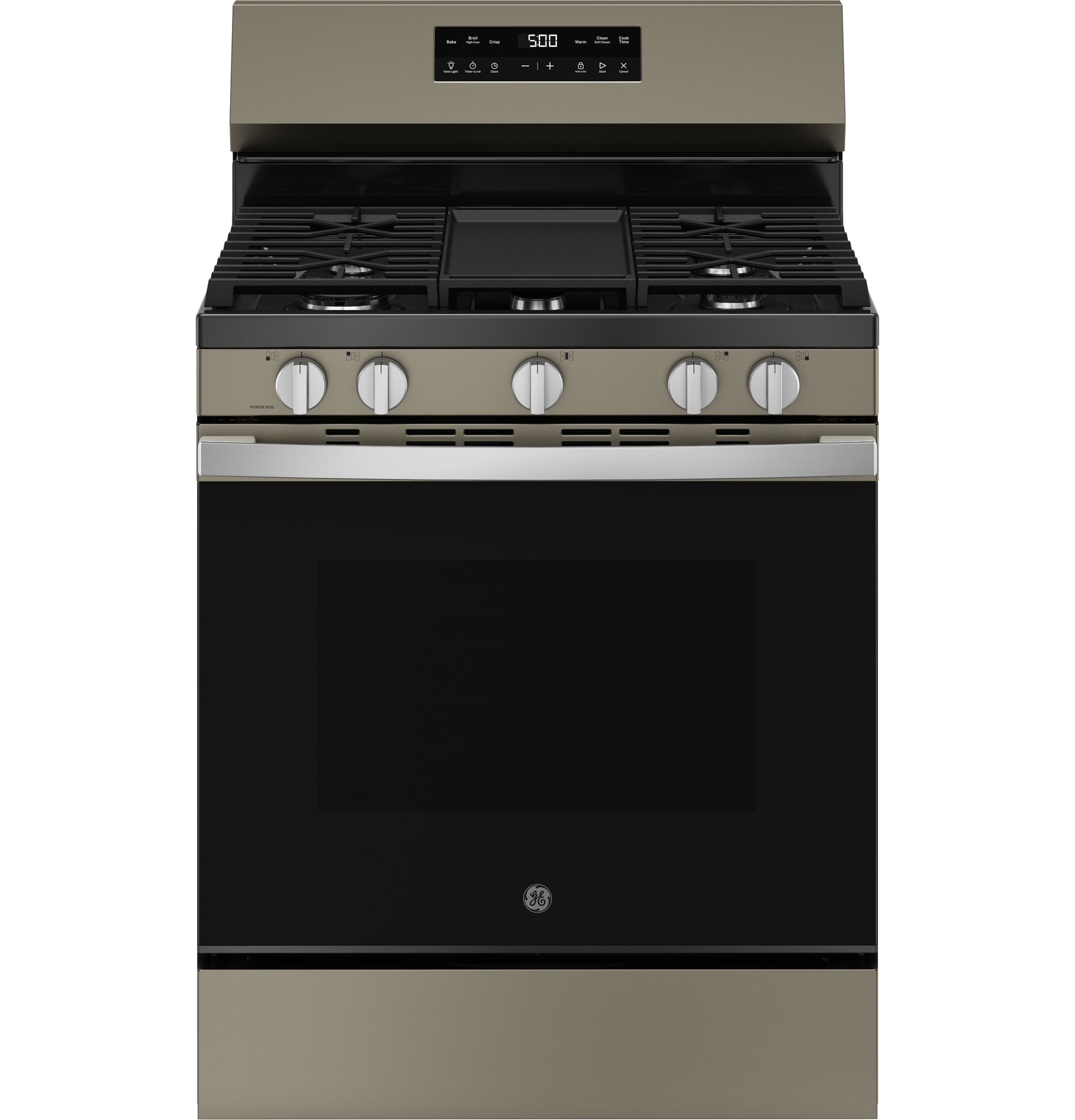 GE 30-in 5 burners 5.3-cu ft Freestanding Natural Gas Range ( Slate )