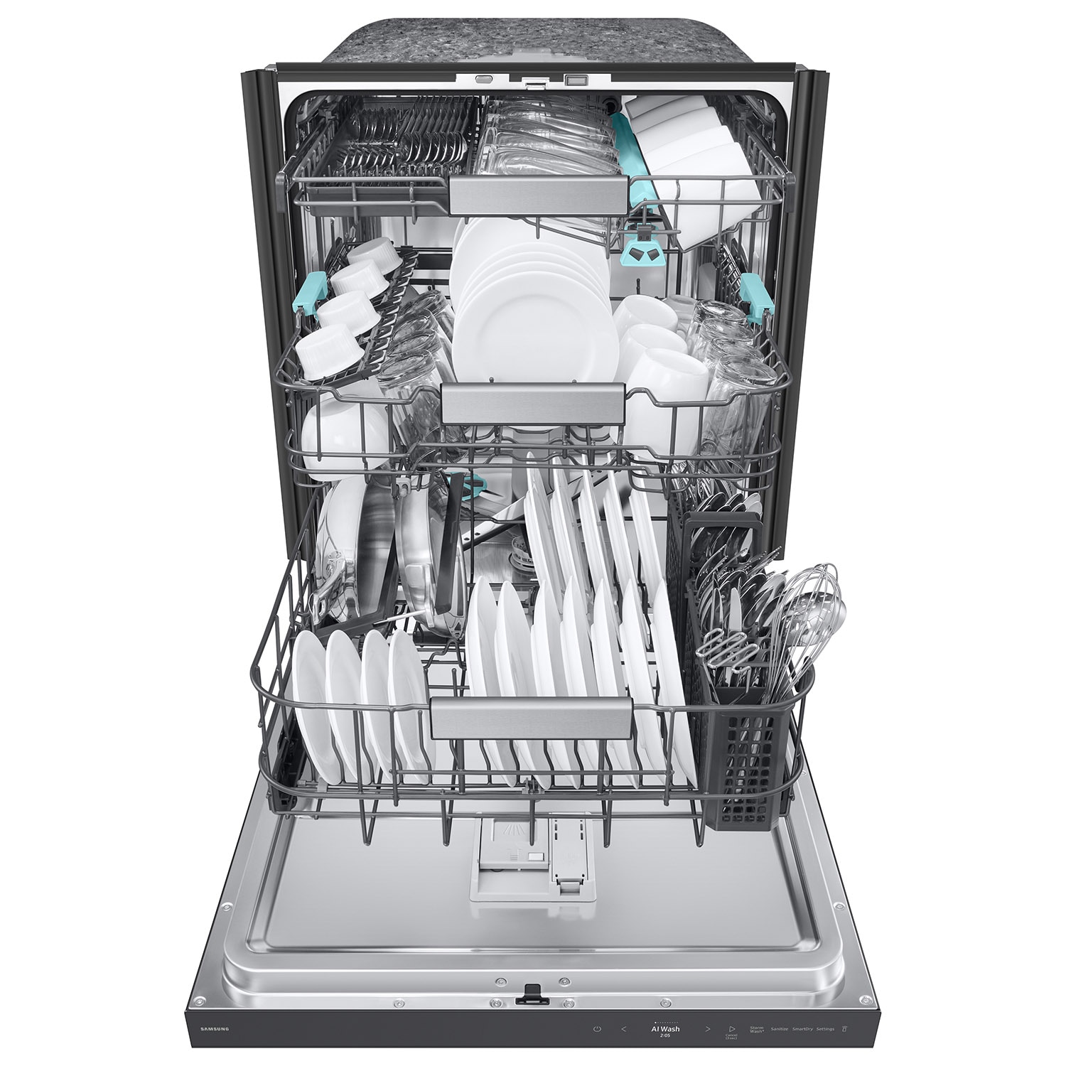 Samsung Bespoke Smart 38 dBA Dishwasher with StormWash and Smart Dry in Matte Black