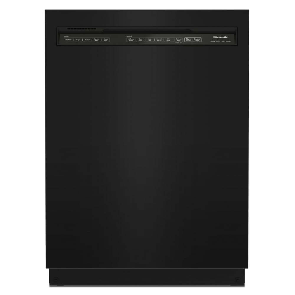 KitchenAid 47 Decibel Front Control 24 in Built In Dishwasher Black ENERGY STAR
