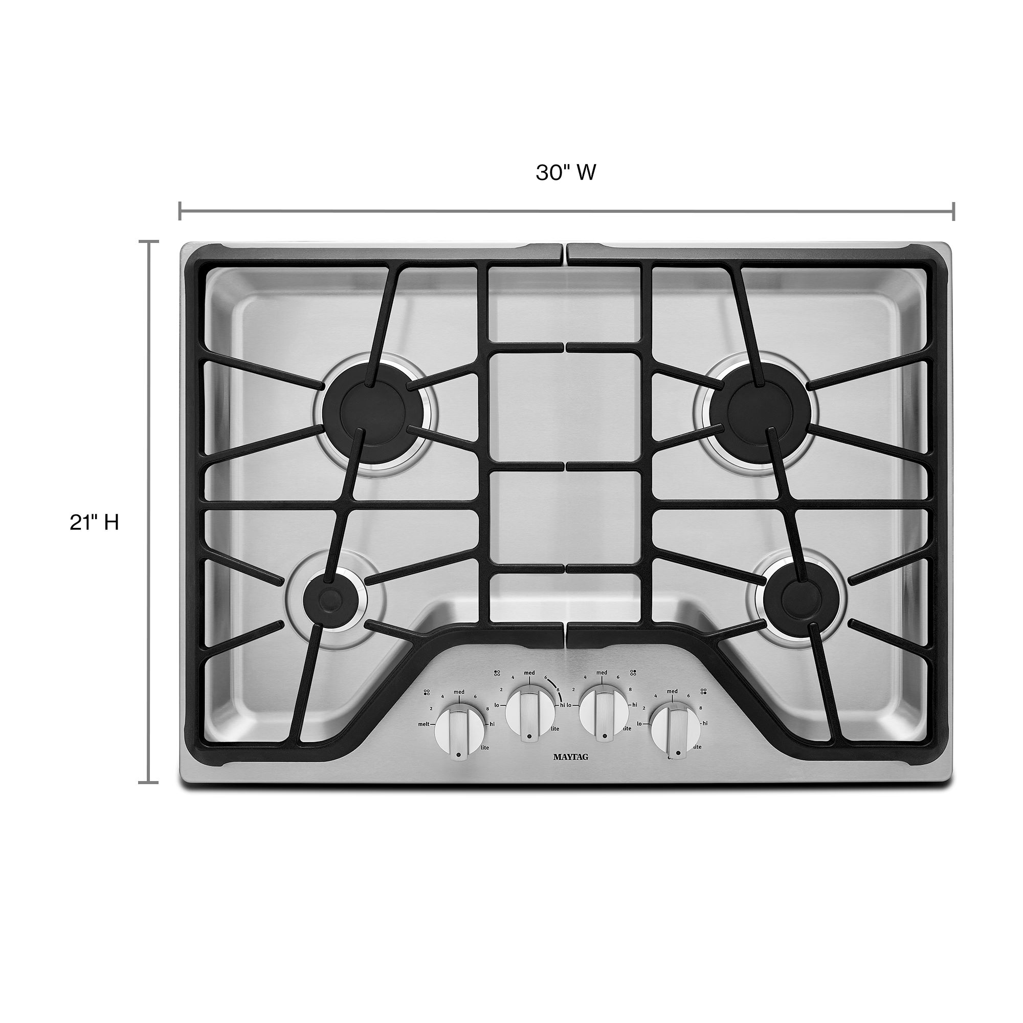 Maytag 30-in 4 burners Stainless steel Gas Cooktop