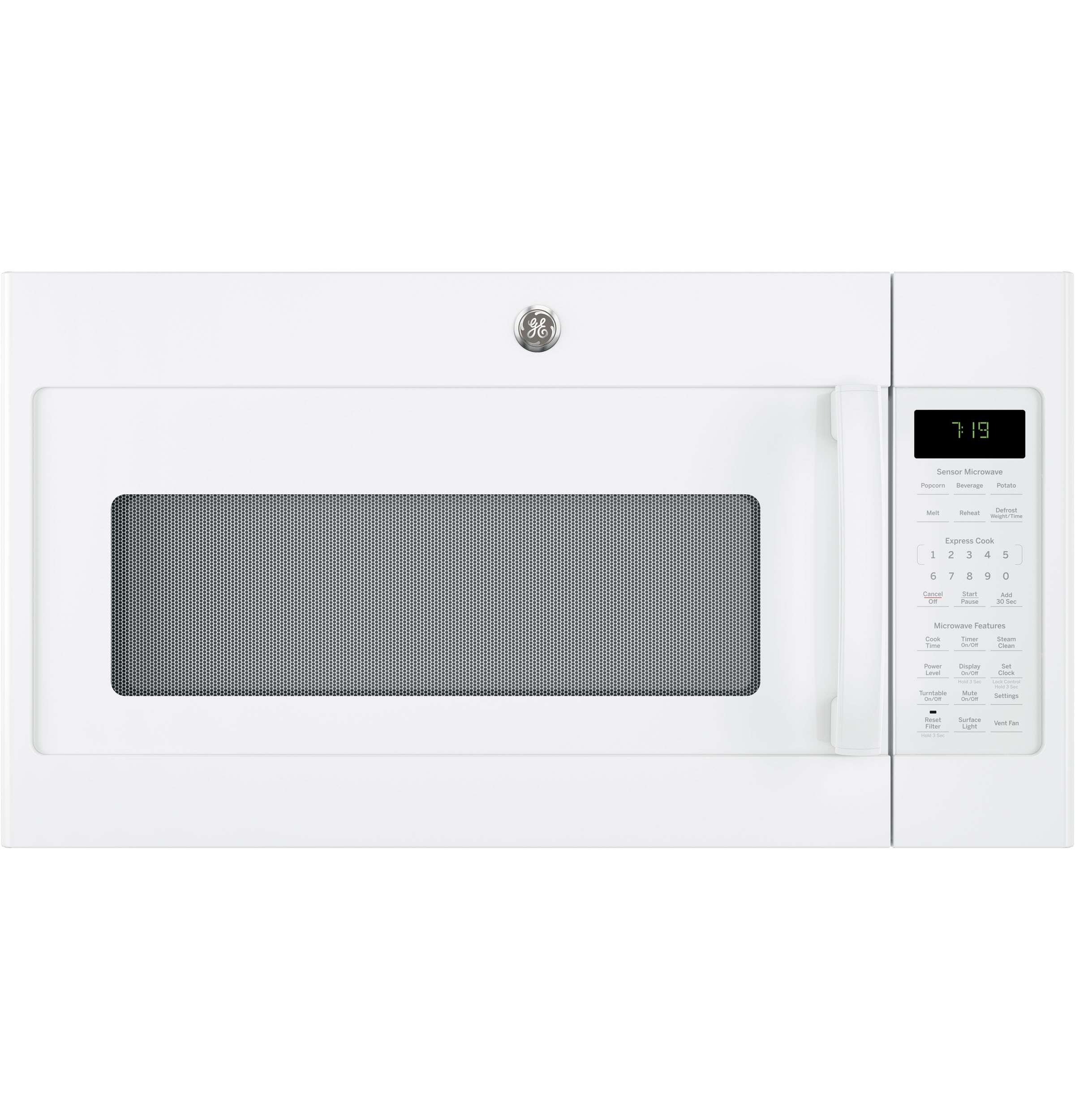 GE 1 9 cu ft Over the Range Microwave with Sensor Cooking White