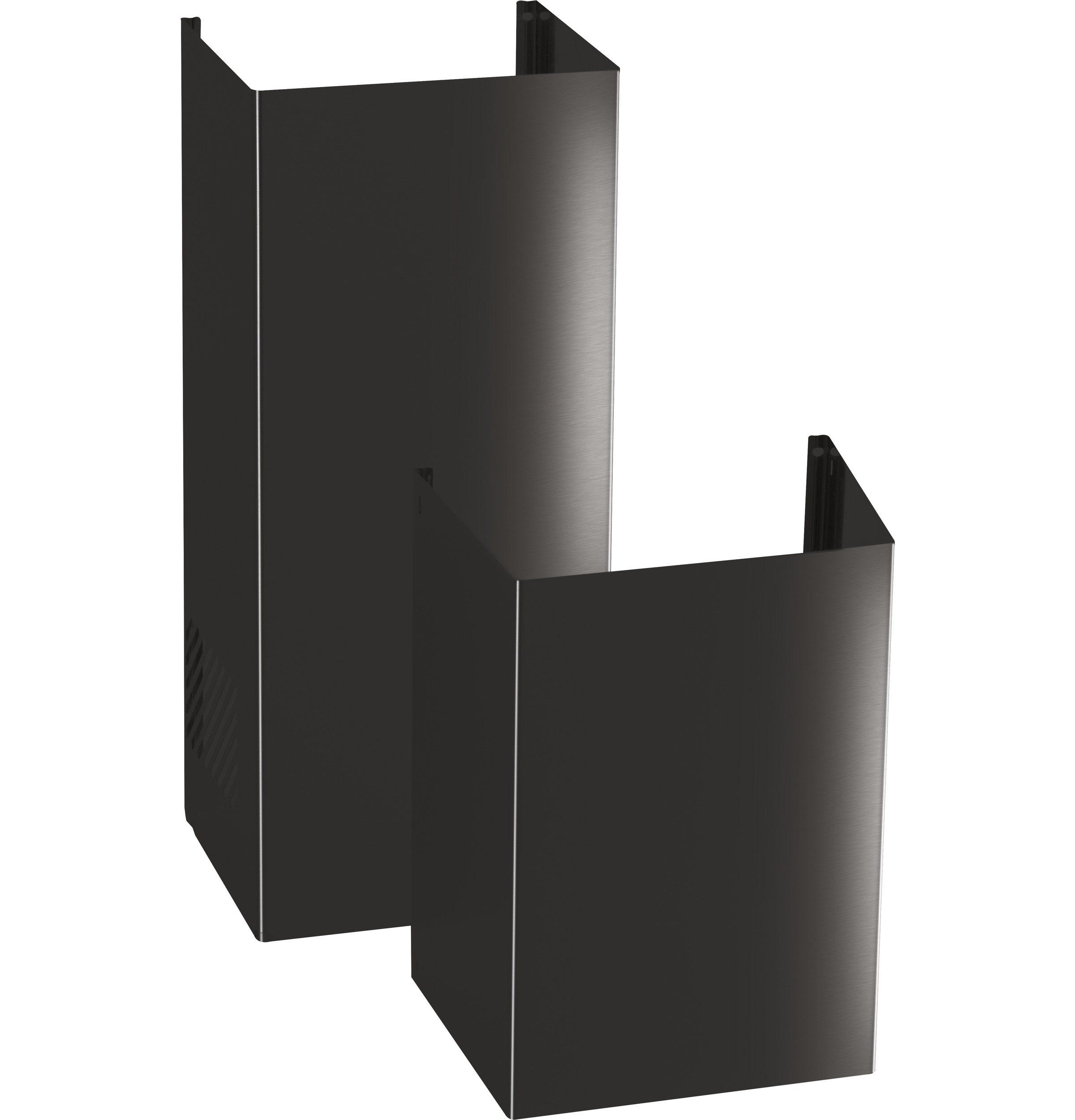 GE Wall-Mounted range hood Flue cover 2 -Pack Black Stainless