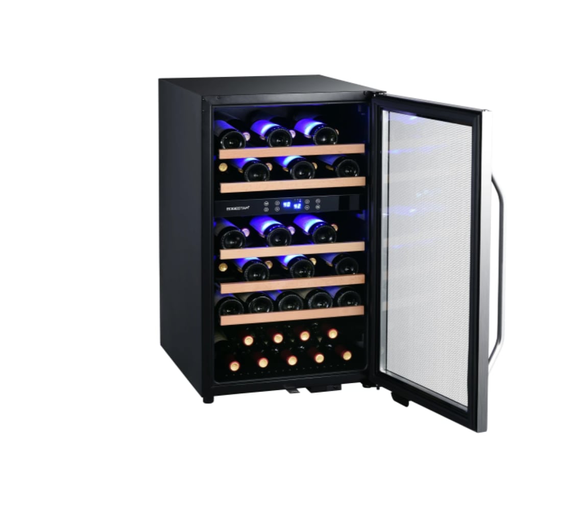 EdgeStar 19.375-in W 38 -Bottles Stainless Steel Dual Zone Cooling Freestanding Indoor Wine Cooler
