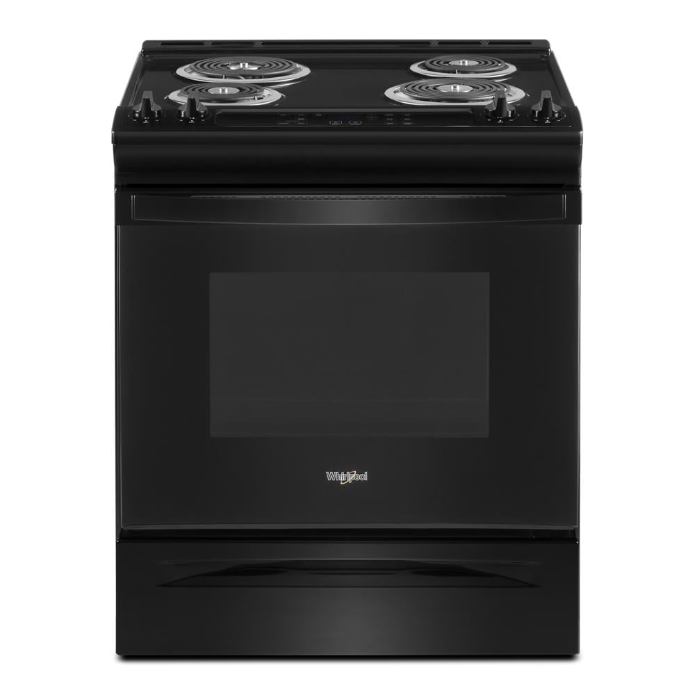 Whirlpool 30-in 4 burners 4.8-cu ft Slide-In Electric Range Black )