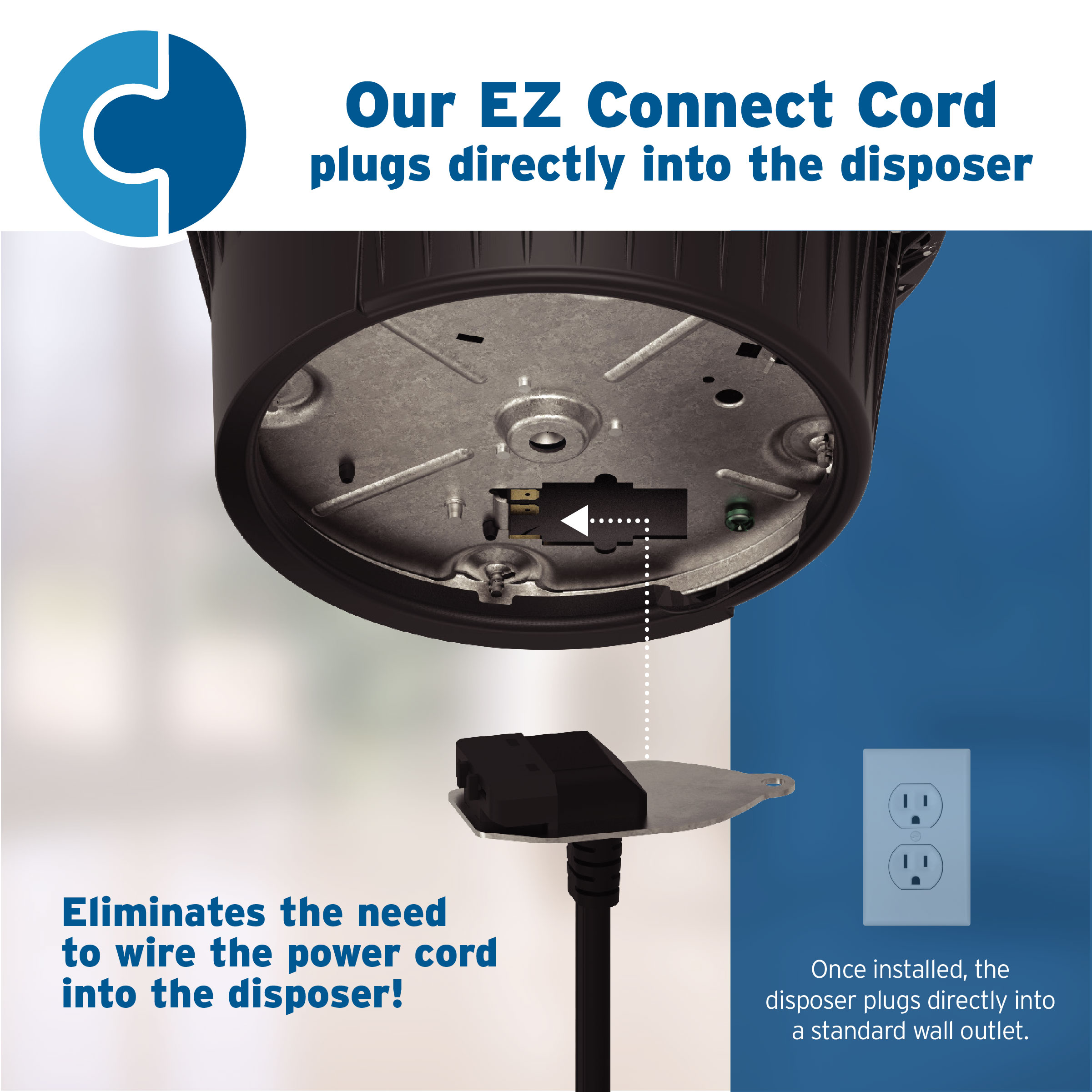 InSinkErator EZ Connect Power Cord 1.125-in Black Rubber Garbage Disposal Installation tool
