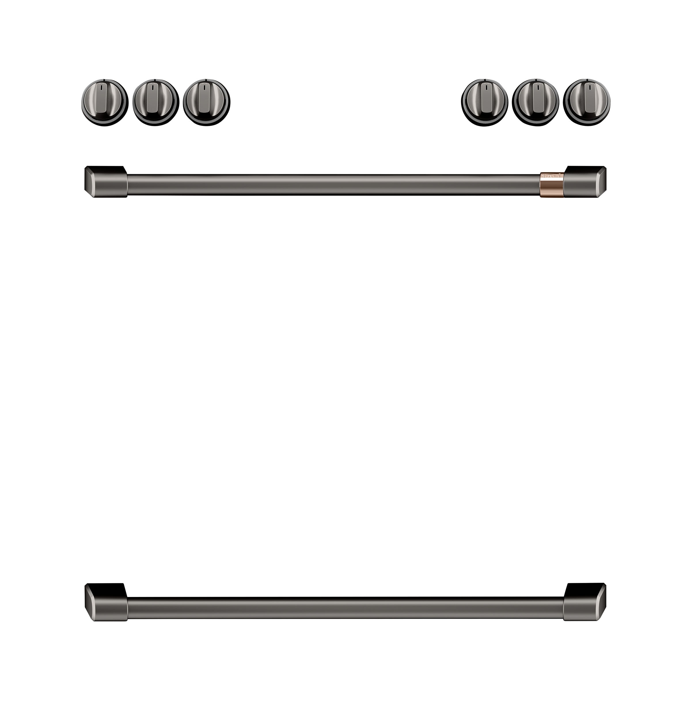 Cafe 30-in Electric range Handle and knob kit ( Brushed Black )