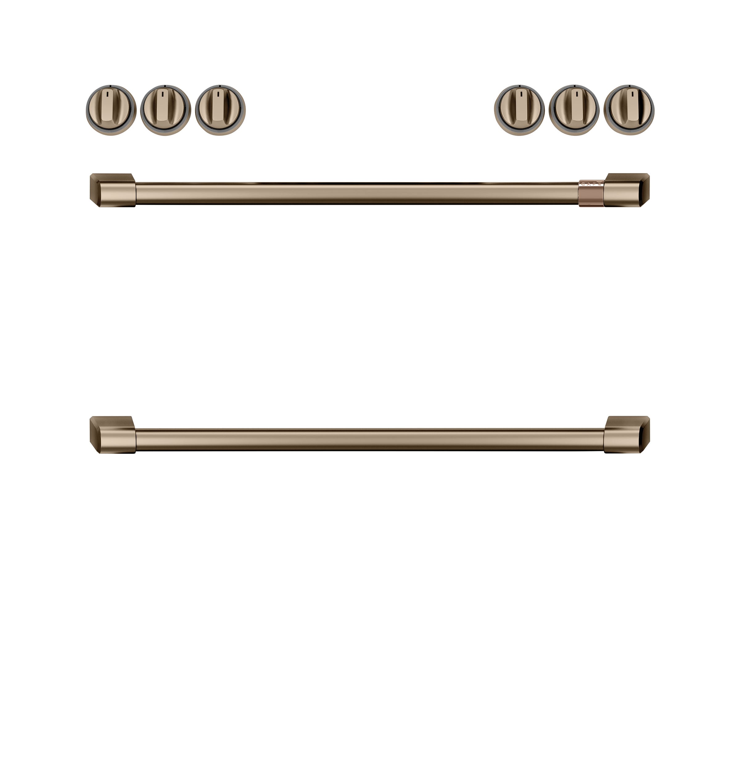 Cafe 30-in Electric range Handle and knob kit ( Brushed Bronze )
