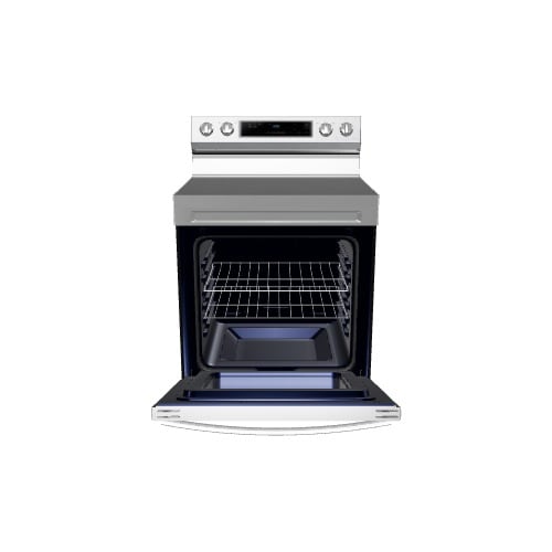 Samsung 30-in Glass Top 4 burners 6.3-cu ft Freestanding Electric Range ( Stainless Steel )
