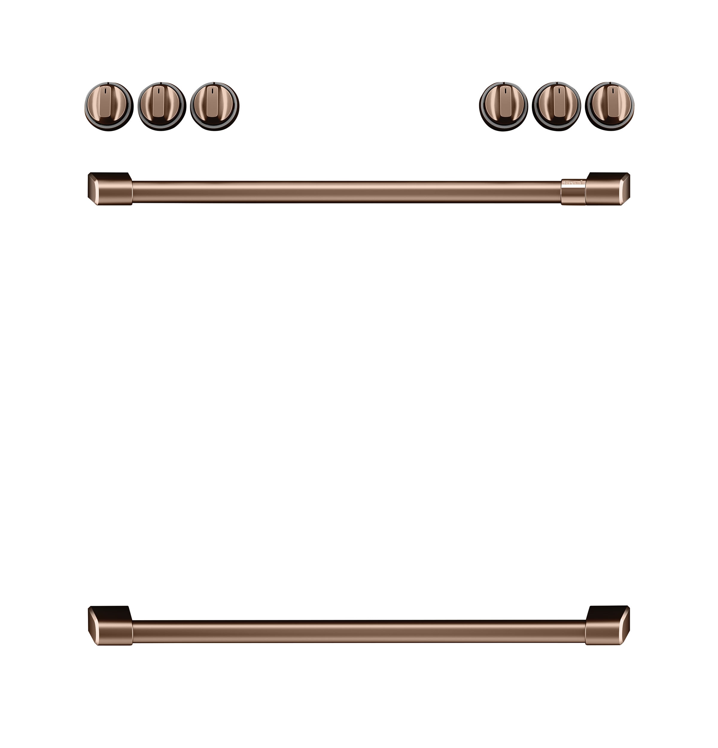 Cafe 30-in Electric range Handle and knob kit ( Brushed Copper )