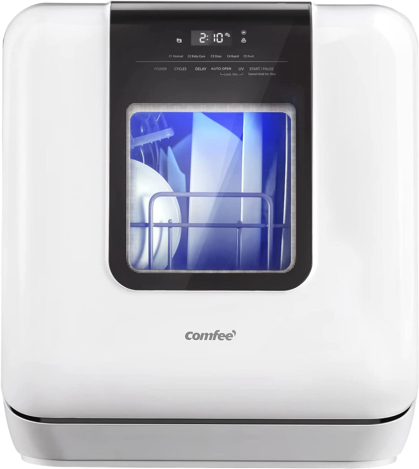 Comfee 16 5 in Portable Countertop Dishwasher White 62 dBA