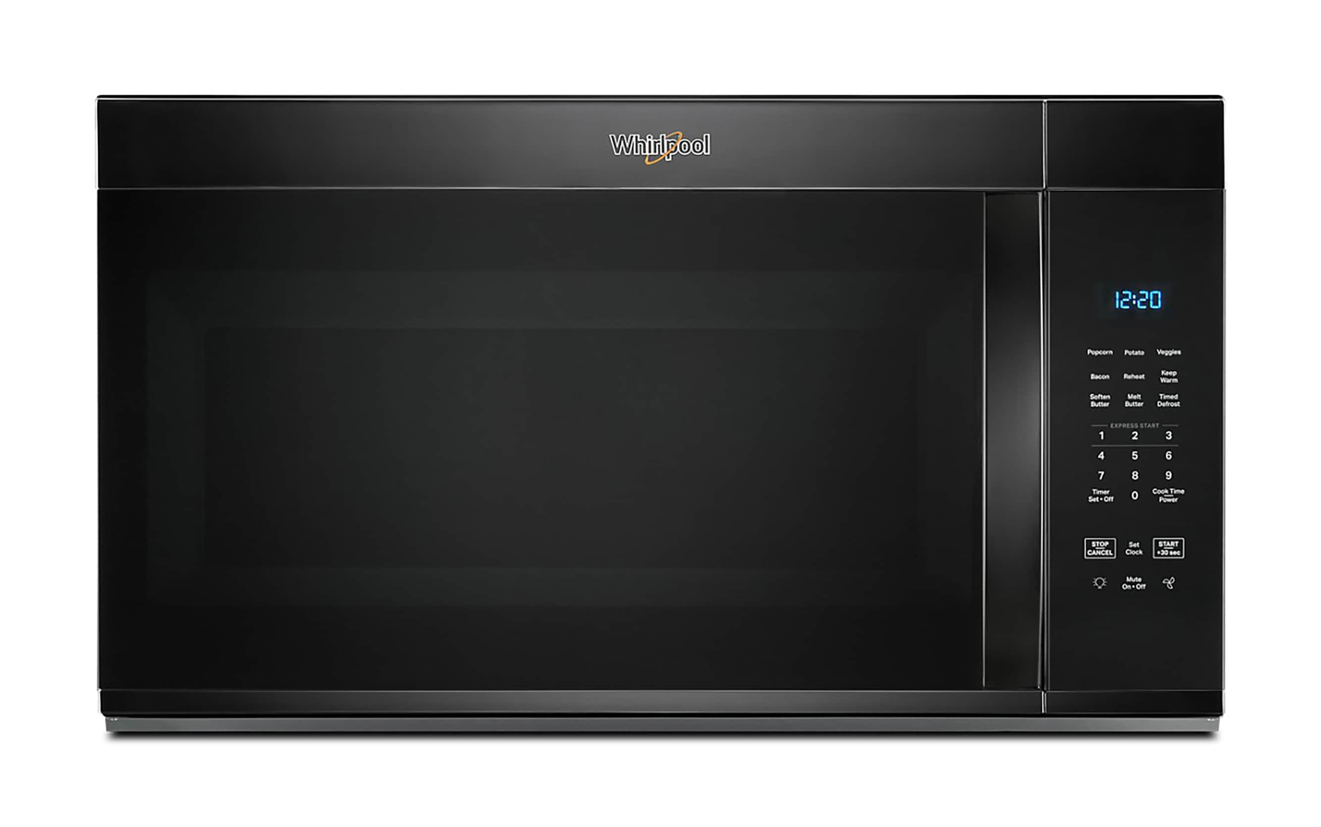 Whirlpool 1 7 cu ft 1000 Watt 29 87 in Over the Range Microwave Black