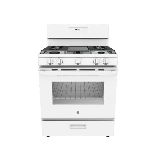GE 30-in 5 burners 5-cu ft Freestanding Natural Gas Range ( White )